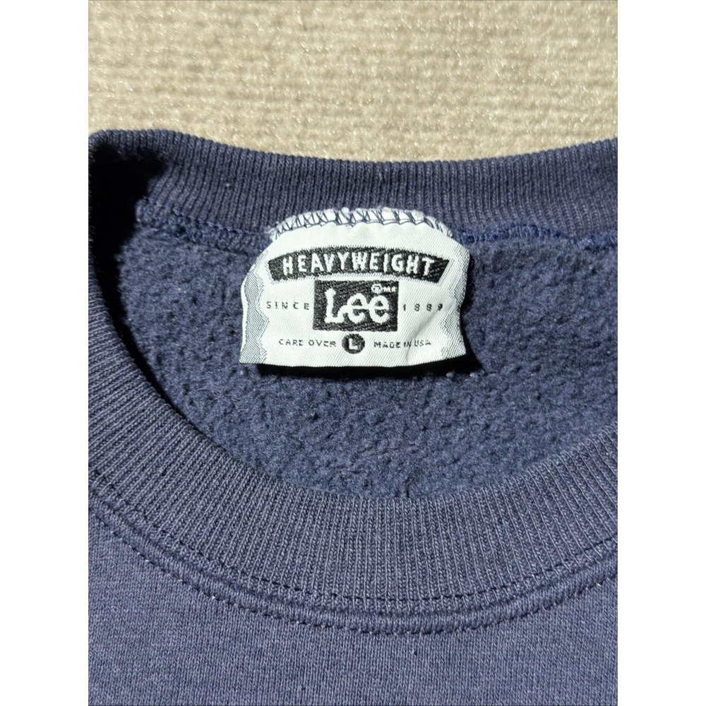 Vintage Heavyweight LEE Brand Pull Over San Francisco Blue Sweater Size Large - Picture 7 of 10